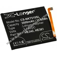 Battery compatible with Nokia type HE342