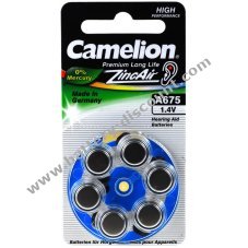 Camelion Hearing aid battery A675 / AE675 / DA675 / PR1154 / PR44 / V675AT / ZL675 6-pack blister