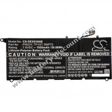 Battery for laptop Dell XPS 13 9360-D1605G