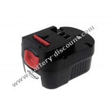 Battery for Black & Decker Compact-drill and screwdriver CP12K 2000mAh