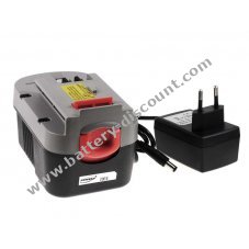 Battery for power tool Black & Decker drilling nut runner HP146F2K Li-Ion incl. charger