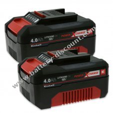 Set of 2 Einhell System Battery Power X-Change Li-Ion