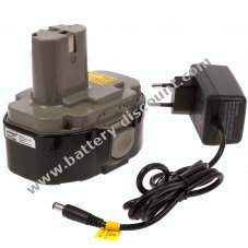 Battery for Makita Cordless Circular Saw 5621RDWDE Li-Ion Charger incl.