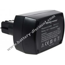 Rechargeable battery for Metabo drill and screwdriver BSZ12 1500mAh