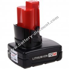 Battery for Milwaukee industry screwdriver M12 IR