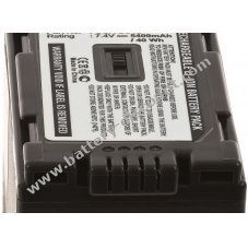 Battery for Panasonic type CGA-D54SE/1H 5400mAh