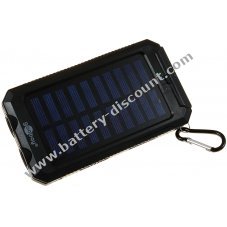 goobay Outdoor Powerbank Solar charger compatible with mobile phone / tablet / smartphone 8,0Ah