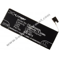 Rechargeable battery for Apple type 616-0611