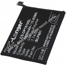 Battery for smartphone mobile phone OnePlus 8T+ 5G KB2003 type BLP801