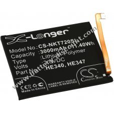 Battery compatible with Nokia type HE340