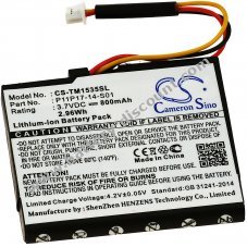 Battery suitable for GP S, Navigation TomTom VIA 135, VIA 1535, VIA 1515, Type P11P17-14-S01 and others