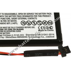 Battery compatible with TomTom type 6027A0093901