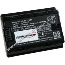 Battery compatible with Fuji film type NP-W235