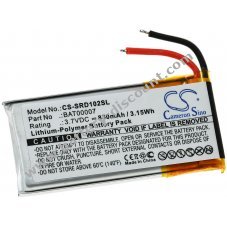 Battery compatible with Cardo type BAT00007