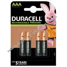 Duracell Duralock Recharge Ultra HR03 battery 900mAh 4 pack