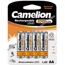 Camelion Mignon battery AA HR6 2700mAh NiMH 4 pack