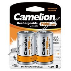 Camelion Ni-MH rechargeable battery HR20 Mono D 2 pack blister 7000mAh