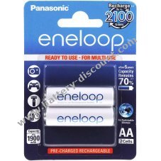 Panasonic eneloop rechargeable battery AA 2 pack (BK-3MCCE/2BE)