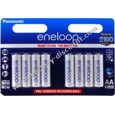 Panasonic eneloop battery AA BK-3MCCE - 8 pack