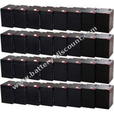 Powery lead-gel battery for USV APC Smart-UPS RT8000 5Ah 12V