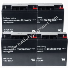Powery lead-acid battery  (multipower) for USV APC Smart-UPS XL 3000 Tower/Rack Convertible 20Ah
