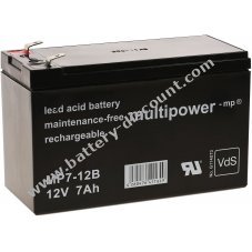 Spare battery (multipower) for UPS APC Smart UPS RT 1000 Marine 12V 7Ah (replaces 7,2Ah)