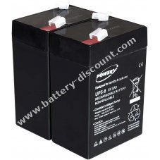 Powery lead-gel battery for FIAMM FG10451 6V 5Ah (replaces 4Ah 4,5Ah)