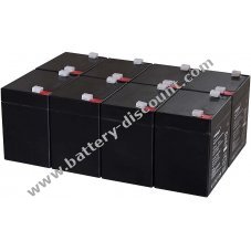 Powery lead-gel battery for FIAMM FG20451 5Ah 12V