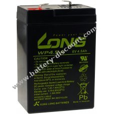 KungLong replacement battery for lamp Johnlite vacuum cleaner halogen lamp 6V 4,5Ah