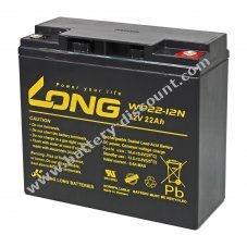 KungLong replacement battery for INJUSA IJ12-20HR/DiaMec DM12-18 12V 22Ah cycle proof