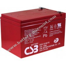 CSB Lead battery EVH12150/X3 12V 15Ah cycle resistant
