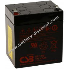 CSB Standby lead acid battery GP1245 F2 12V 4,5Ah