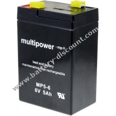 Powery Replacement battery for lifting platforms USV emergency power 6V 5Ah (replaces 4,5Ah 4Ah)
