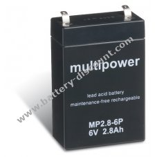 Powery disposable lead Battery (multipower) MP2,8-6P