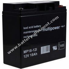 Powery disposable lead Battery (multipower) MP18-12I Vds