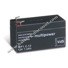 Powery disposable lead Battery (multipower) MP1,2-12 Vds
