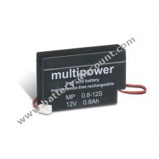 Powery disposable lead Battery (multipower) MP0,8-12JST
