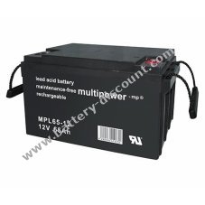 Powery disposable lead Battery (multipower) MPL65-12I Vds