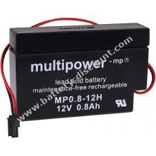 Powery lead battery (multipower) MP0.8-12H for motor push-button
