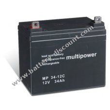 Powery disposable lead Battery (multipower) MP34-12C stable to cyclical tasks