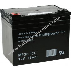 Powery disposable lead Battery (multipower) MP36-12C stable to cyclical tasks