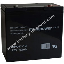 Powery disposable lead Battery (multipower) MP62-12C stable to cyclical tasks