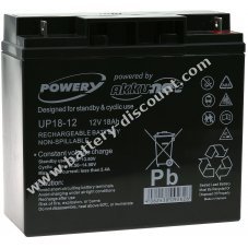 Powery lead battery -replaces FIAMM type FG21803 12V 18Ah