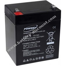Powery lead battery UP5-12 -replaces FIAMM type FG20451 12V 5Ah