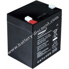 Powery lead battery -replaces FIAMM type FG20451 12V 4,5Ah