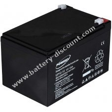 Powery lead-gel battery for Peg Perego emergency power supply 12V 12Ah (compatible to 14Ah)