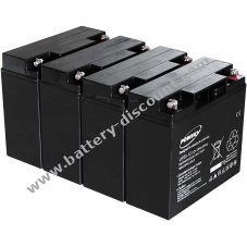 Powery lead-gel battery for YUASA NP18-12 20Ah (replaces 18Ah)