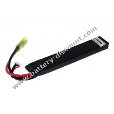 Battery for Airsoft guns type LP110S2C013 with 7,4V 1100mAh
