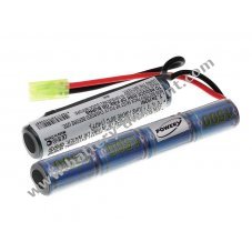 Battery for soft air weapons 8,4V-1500mAh 4 + 3 cells in line