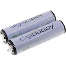 Digibuddy 18650 Battery Li-Ion cell 2-pack for flashlights or small devices